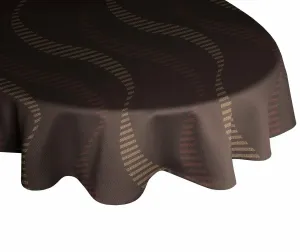 Вирт скатерть "LUPARA", овал Wirth 130х190 см, коричневый