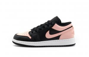 Jordan Баскетбольные кроссовки Air 1 Slip с антискользящим покрытием, износостойкие, винтажные, унисекс, черно-розовые