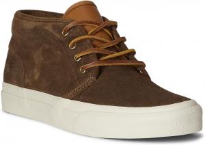 Polo Ralph Lauren Men's Faxon Low Mesh Fashion Sneaker, Chocolate Brown