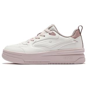 Erke Женские нескользящие износостойкие низкие кроссовки для скейтбординга с микрокристаллами, белые, серые