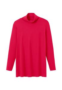 Рубашка с длинными рукавами и водолазкой А-силуэта Sheego, пурпурный