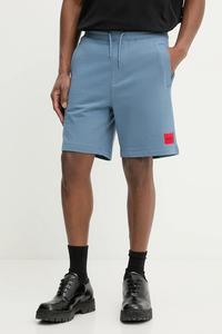 Хлопковые шорты diz222 HUGO, синий