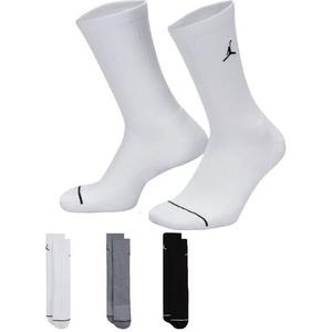 Носки U J ​​Everyday Cush Poly Crew Socks (3 пары) Jordan, цвет White(Black)/Carbon Heather(Black)/Black(White)