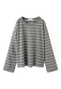 Детская футболка с длинными рукавами Mango Kids, Grey