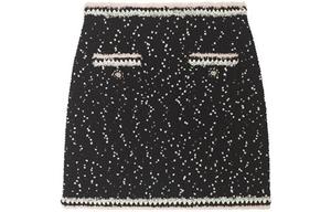 Юбка-мини вязаная Self-portrait, смешанный черный