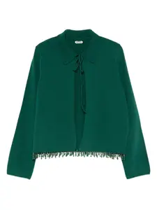 Кардиган Lodge с бусинами Bode, зеленый