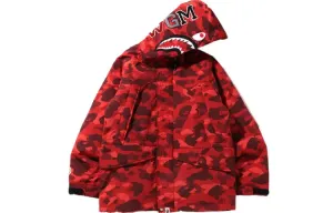 Пуховик Shark Series для мужчин A Bathing Ape, красный