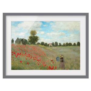 Картина Bilderwelten Mohnfeld bei Argenteuil III, 40x30x2 см, зеленый