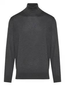 Свитер с высоким воротником Zegna, серый