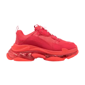 Кроссовки Balenciaga Triple S Sneaker Clear Sole - Red White Laces, красный