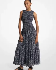 Платье с присборенным лифом и макси-юбкой Michael Michael Kors, синий