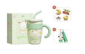 Модный автомобильный практичный термостакан, стильный мужской и женский 700ml Sanrio, зеленый