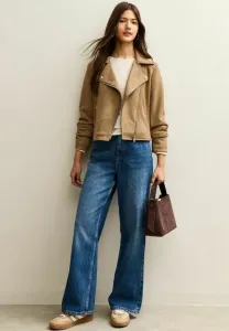 Байкерская куртка из искусственной кожи New Look, Tan