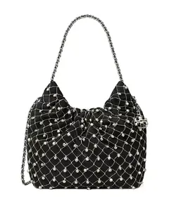 Миниатюрная замшевая сумка через плечо Fleming с колокольчиком Tory Burch, черный