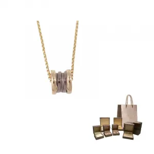 BVLGARI 18K розовое золото ожерелье женское розовое золото