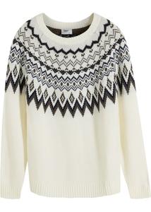 Норвежский свитер с высоким воротником Bpc Bonprix Collection, белый