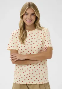 Футболка с принтом Saint Tropez, Off White Red Sketched Hearts