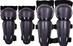 Комплект защитной экипировки для детского мотоцикла Seahouse: наколенники, налокотники и защита голени (4 шт.)., Black