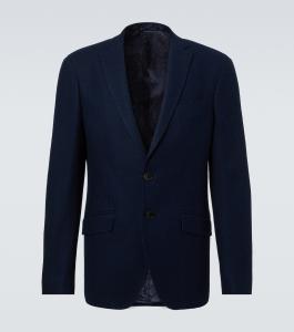 Хлопковый джерсейный блейзер Etro, Dark Blue