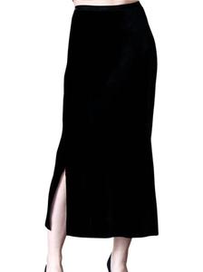 Еще более длинная бархатная юбка черного цвета Go by Go Silk