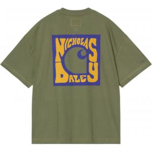Футболка Nicholas Daley FW25 Logo T Shirt Unisex Carhartt WIP, зеленый