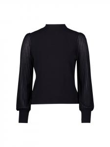 Вязаный свитер с прозрачными рукавами в цвете Black Beauty Zero