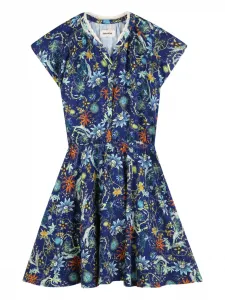 Платье с цветочным принтом Zadig & Voltaire Kids, синий