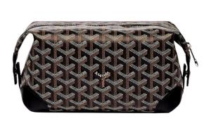 GOYARD Дорожная косметичка из телячьей кожи унисекс черная
