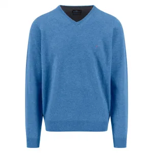 Свитер с V-образным вырезом Fynch Hatton 1514801, синий