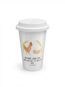 Mr. & Mrs. Panda Кофе на вынос в стаканчике. Курица с надписью "Горжусь" белым цветом