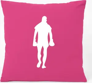 Подушка для дивана Huuraa, силуэт боксера, подарочная, 40x40 см, с наполнителем цвета фуксии, хлопковый боксер, сувенир Hellweg Druckerei