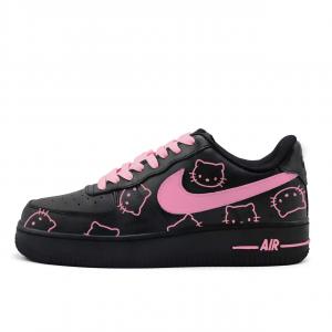 Nike Air Force 1 Sweet Pink Kitten устойчивая к истиранию низкая обувь для скейтборда женская черно-розовая