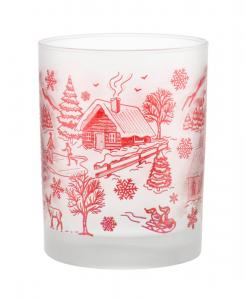 Набор из 4 бокалов Lodge Toile Village DOF Glass Culver, Multi