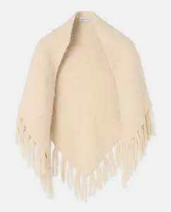Шаль с острым краем и бахромой Tintoretto, экрю