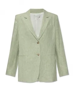 Куртка с льняной отделкой Forte Forte, зеленый