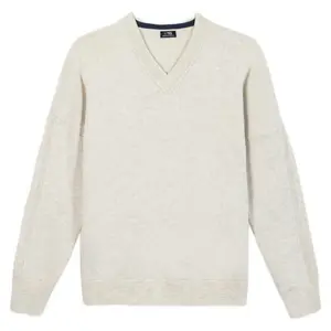 Свитер Tbs Enolaver с V-образным вырезом, белый