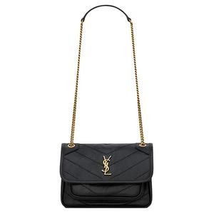 SAINT LAURENT Кожаная сумка через плечо мини унисекс черная