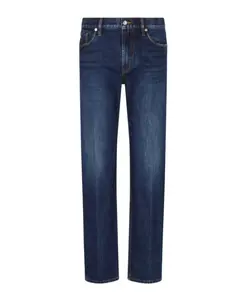 Синие джинсы с логотипом орла Emporio Armani, синий