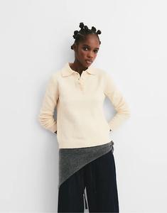 Мягкий вязаный свитер Pull&Bear бежевого цвета