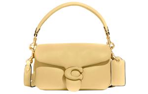 COACH Сумка через плечо из мягкой кожи наппа облачного дизайна маленького размера для женщин в светло-желтом цвете