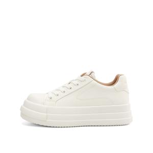 Rosa Bianca Легкие низкие скейтерские туфли для женщин с эффектом увеличения роста на белой овчинной стельке, цвет White Sheepskin Insole