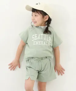 Пижамный комплект с короткими рукавами и логотипом колледжа, размер 25SS Devirock, цвет 004-Green