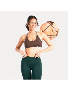 SMILODOX Спортивный бюстгальтер Sena темно-коричневого цвета