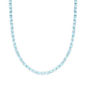Теннисное ожерелье Ross-Simons с небесно-голубым топазом из стерлингового серебра Ross-Simons, 20 In