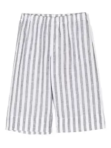 Льняные шорты с эластичным поясом Il Gufo, серый