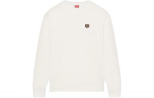 Lucky Tiger Long Sleeve T Shirt KENZO, серо-белый