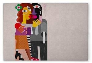 Картина на холсте A.S. Création Couples 2 цвет cremebuntgrau