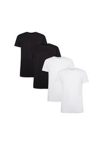 Футболка Кейт 4 шт. в упаковке - майка с круглым вырезом одинарный трикотаж Bamboo Basics, черный