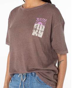 Женская футболка Stay Salty с круглым вырезом Roxy, Tiramisu