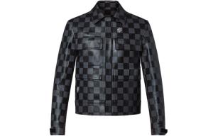 Куртка мужская Louis Vuitton Damier Leather, черный